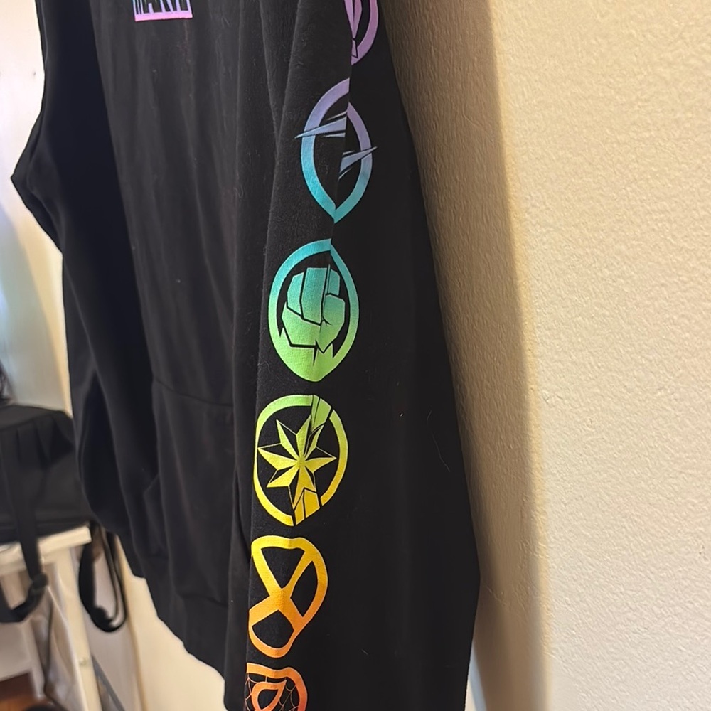 Marvel Black Sweater with Rainbow Accents - Picture 4 of 5